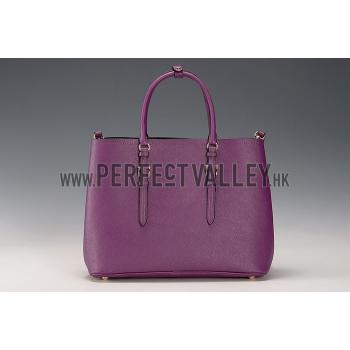 Prada Saffiano Double Tote Purple HM11557