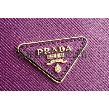 Prada Saffiano Double Tote Purple HM11557