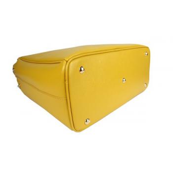 Cheap Prada  1801 Totes Cow Leather Yellow Handbag