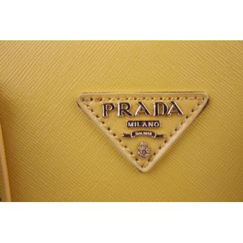 Cheap Prada  1801 Totes Cow Leather Yellow Handbag