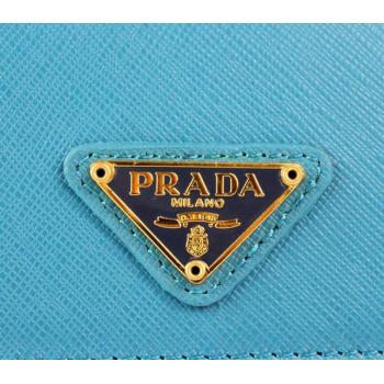 Prada  1M201A Wallet Cow Leather Blue