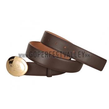 Prada Khaki Leather Belt