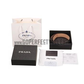 Prada Khaki Leather Belt