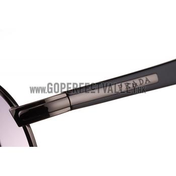 Prada Aviator Chrome Frame Grey Lenses Sunglasses 308152