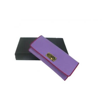 Prada  1M1244 Wallet Cow Leather Purple