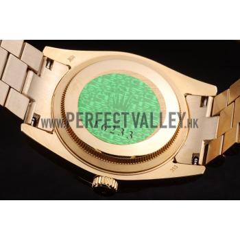 Rolex Day-Date 18k Yellow Gold Plated Stainless Steel White Dial Replica