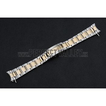 Rolex Plated Yellow Gold and Stainless Steel Link Bracelet  622488