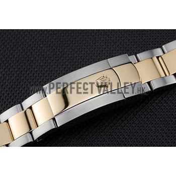 Rolex Plated Yellow Gold and Stainless Steel Link Bracelet  622488