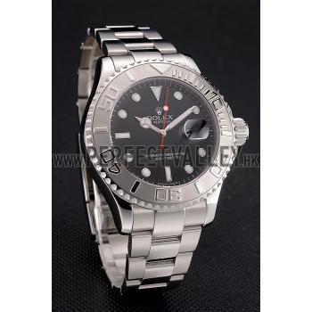 Rolex Yacht-Master Black Dial Stainless Steel Case And Bracelet