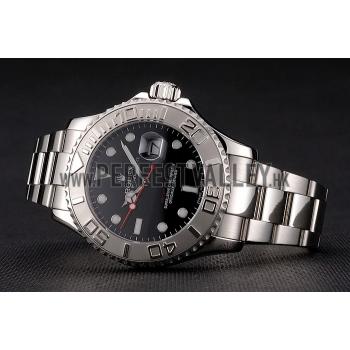 Rolex Yacht-Master Black Dial Stainless Steel Case And Bracelet