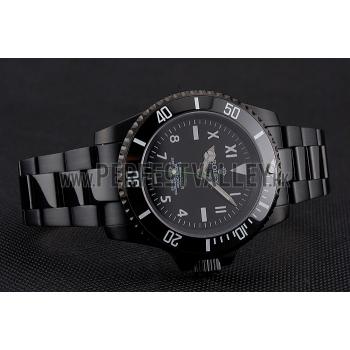 Rolex Bamford Submariner Black Dial Roman Numerals Black Ionized Case And Bracelet