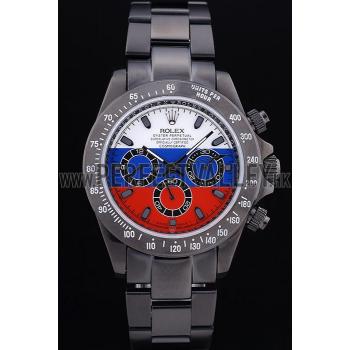 Rolex Cosmograph Daytona Black Bracelet Russian Flag Dial 7472