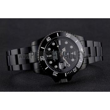 Replica Swiss Rolex Submariner Date Black Dial And Bezel Black PVD Case And Bracelet