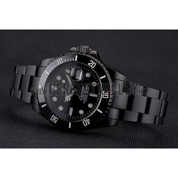 Replica Swiss Rolex Submariner Date Black Dial And Bezel Black PVD Case And Bracelet