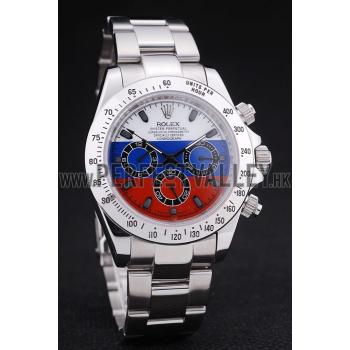 Rolex Cosmograph Daytona Silver Bracelet Russian Flag Dial 7473