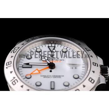 Rolex Explorer Stainless Steel Bezel White Dial  Tachymeter