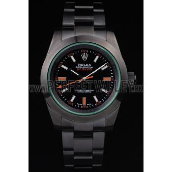 Cheap Rolex Milgauss Pro-Hunter Tinted Green Saphire Black Dial