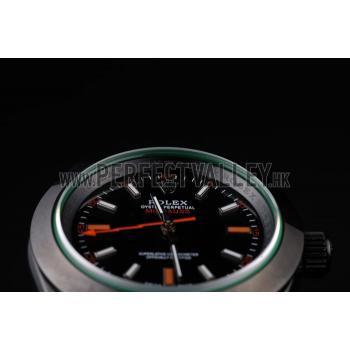 Cheap Rolex Milgauss Pro-Hunter Tinted Green Saphire Black Dial