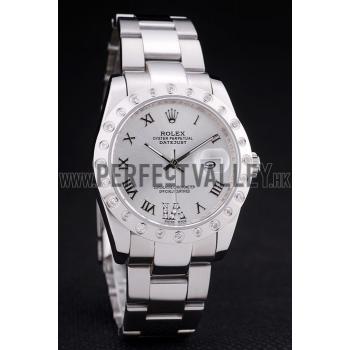 Replica Rolex Datejust Diamond Bezel Silver Dial 7468