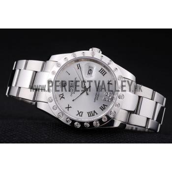 Replica Rolex Datejust Diamond Bezel Silver Dial 7468