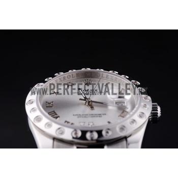 Replica Rolex Datejust Diamond Bezel Silver Dial 7468