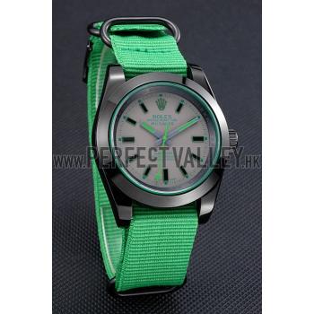 Rolex Milgauss Bamford Green Nylon Strap 622004