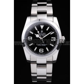 Cheap Rolex Explorer Polished Stainless Steel Black Dial 98087