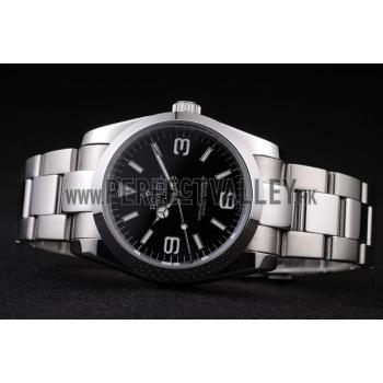 Cheap Rolex Explorer Polished Stainless Steel Black Dial 98087