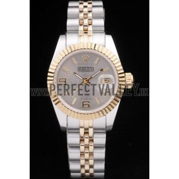 Rolex Datejust Two Tone Stainless Steel Yellow Gold Plated 98078