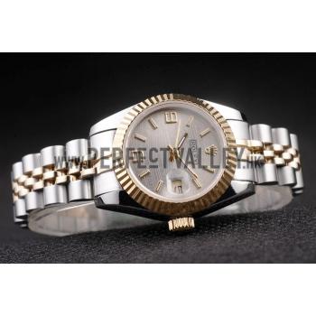 Rolex Datejust Two Tone Stainless Steel Yellow Gold Plated 98078