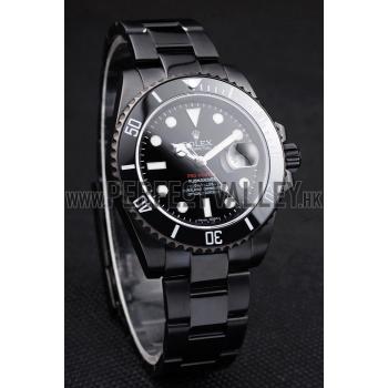 Rolex Swiss Submariner Pro-Hunter Black Steel Strap Black Dial