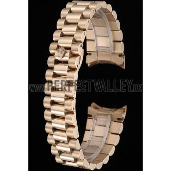 Replica Rolex Polished and Brushed Gold Bracelet  622490