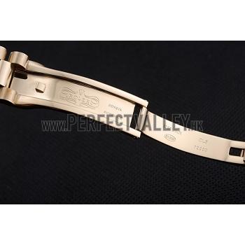 Replica Rolex Polished and Brushed Gold Bracelet  622490