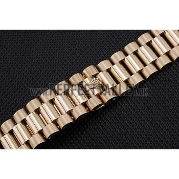 Replica Rolex Polished and Brushed Gold Bracelet  622490