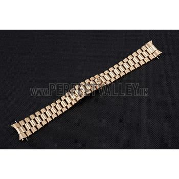 Replica Rolex Polished and Brushed Gold Bracelet  622490