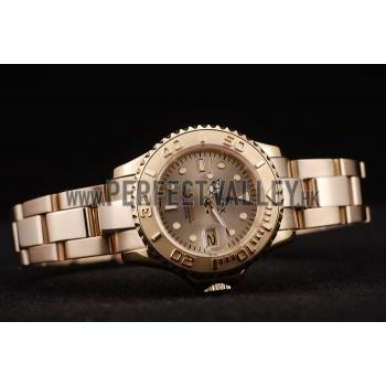 Rolex Yacht Master Gold Tachymeter Gold Dial 98233