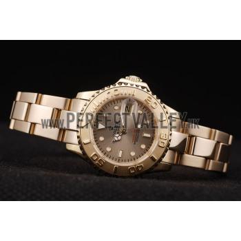 Rolex Yacht Master Gold Tachymeter Gold Dial 98233