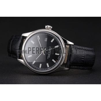 Swiss Rolex Datejust Black Dial Stainless Steel Case And Bracelet