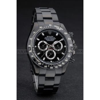 Rolex Daytona Black Ion Plated Tachymeter Black Stainless Steel Strap Black Dial 80247