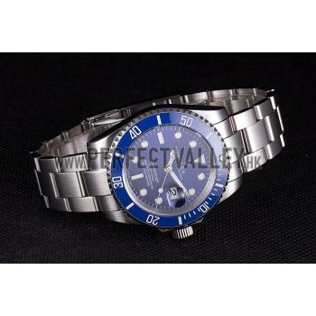 Rolex Submariner Stainless Steel Link Bracelet Blue Dial  621687