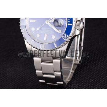 Rolex Submariner Stainless Steel Link Bracelet Blue Dial  621687