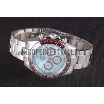 Rolex Daytona Ice Blue Dial Brown Bezel Stainless Steel Bracelet 621572