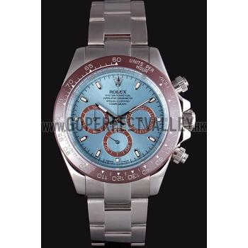 Rolex Daytona Ice Blue Dial Brown Bezel Stainless Steel Bracelet 621572