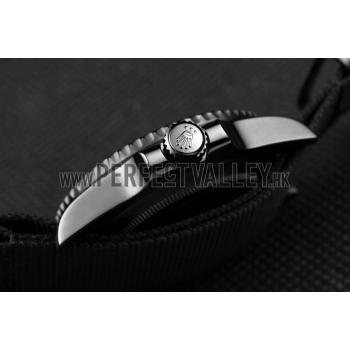 Replica Rolex Swiss Submariner Pro-Hunter Black Fabric Strap Black Dial