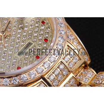 Swiss Rolex Day-Date Diamonds Yellow Gold-srl185  621615