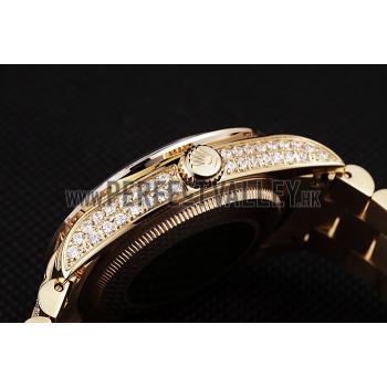 Swiss Rolex Day-Date Diamonds Yellow Gold-srl185  621615