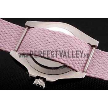 Swiss Rolex Submariner Pink Dial Pink Bezel Pink Fabric Bracelet 1453981