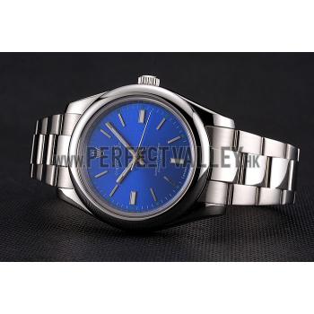 Rolex Oyster Perpetual Blue Dial Stainless Steel Case And Bracelet