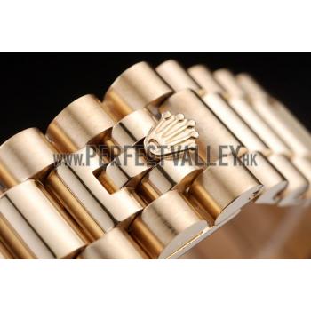 Rolex Day-Date 18k Yellow Gold Plated Stainless Steel Gold Dial Replica