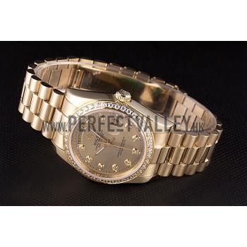 Rolex Day-Date 18k Yellow Gold Plated Stainless Steel Gold Dial Replica